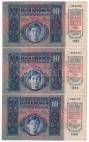 1915. 10K (2x) "1220 455150", "1220 455157", "1220 455197", mindegyik ...