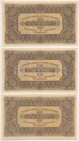 1923. 100K nyomdahely jelölés nélkül (3x) T:II-,III Adamo K30