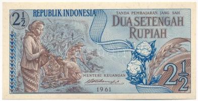 Indonézia 1961. 2 1/2R T:I- Indonesia 1961. 2 1/2 Rupiah C:AU Krause P#79