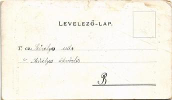 1899 (Vorläufer) Törökbálint, vasútállomás, gőzmozdony, vonat, látkép, kaszinó, zárda. Budovinsky fé...