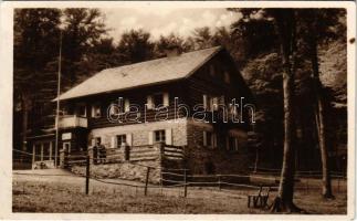 1940 Kőszeg, Hörmann-forrási menedékház a Kőszegi-hegységben. Kiadja a Magyarországi Kárpát Egyesület Írottkő Osztálya. Csendes Vilmos felvétele (EK)