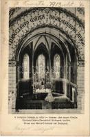 1913 Budapest II. Máriaremete, A templom belseje, az oltár (fl)