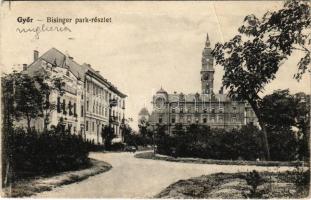 1917 Győr, Bisinger park, Apollo mozi és kávéház (fa)