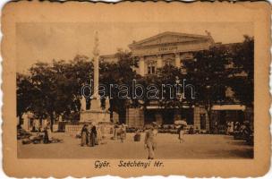 1925 Győr, Széchenyi tér, Győri Lloyd, piac. Mahler J. kiadása (Rb)