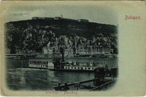 1898 (Vorläufer) Budapest XI. Gellérthegy, Citadella, HATTYÚ gőzhajó (EB)