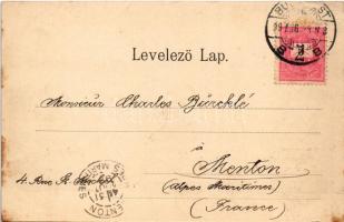 1899 (Vorläufer) Budapest V. Dunai részlet az Országházzal. Anton Ganz (fl)