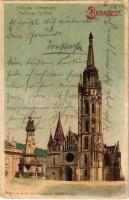 1904 Budapest I. Mátyás templom. Erdélyi cs. és kir. udvari fényképész felvételei után. litho (Rb)