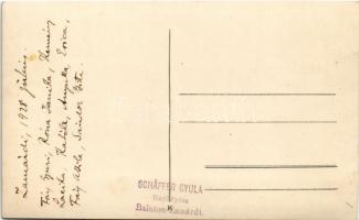 1928 Zamárdi, Balatonzamárdi; homokozó gyerekek a strandon. Schäffer Gyula fényképész, photo