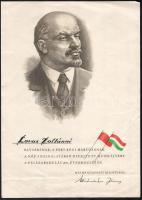cca 1965-1970 3 db MSZMP párttagsági oklevél és 4 db Lenin szövetkép, 27,5x15,5 és 27,5x20 cm között...