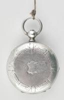 Ezüst (Ag) női zsebóra, kulcsos szerkezet XIX. sz vége. Jelzett, hibátlan számlappal, működő, jó áll...