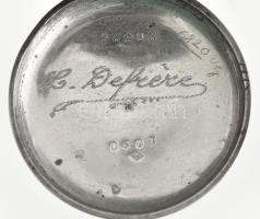 Ezüst (Ag) női zsebóra, kulcsos szerkezet XIX. sz vége. Jelzett, hibátlan számlappal, működő, jó áll...