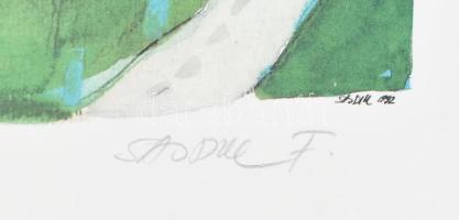 Sajdik Ferenc (1930-): Mesejelenet (cím nélkül). Ofszet nyomat, papír, jelzett, számozott (200/29), ...