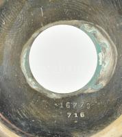 Szép számlapos, acél tokos zsebóra. hibátlan festett számlappal, működő, jó állapotban d: 50 mm