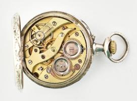 Ezüst (Ag) tokos, kis méretű / női zsebóra. hibátlan festett számlappal, működő, jó állapotban d: 42...