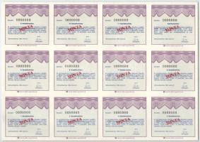 1989-2002. 16 darab magyar részvény "MINTA" felülbélyegzéssel, illetve "MINTA" p...