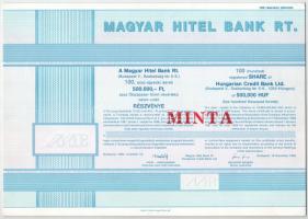 1989-2002. 16 darab magyar részvény "MINTA" felülbélyegzéssel, illetve "MINTA" p...