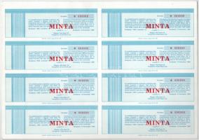 1989-2002. 16 darab magyar részvény "MINTA" felülbélyegzéssel, illetve "MINTA" p...