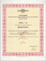 1989-2002. 16 darab magyar részvény "MINTA" felülbélyegzéssel, illetve "MINTA" p...