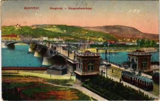 Budapest, Margit híd, villamosok (EK)
