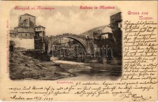 1899 (Vorläufer) Mostar, Römerbrücke / Roman bridge (Rb)