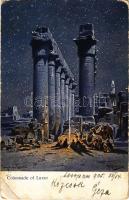1905 Luxor, Colonnade of the temple (EB)