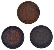 Amerikai Egyesült Államok 1882-1888. 1c bronz "Indián fej" (3xklf) T:2,2-
USA 1882-1888. ...