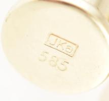 Háromsoros tenyésztett gyöngy karkötő, szimmetrikus, nagy gyöngyökkel, arany (Au/14k) kapoccsal, h: ...