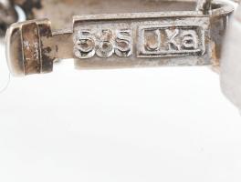 Tenyésztett gyöngy nyaklánc, fehérarany (Au/14k) kapoccsal, h: 43 cm