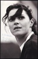 Németh Angéla (1946-2014) atléta, gerelyhajító kézzel írt levele és dedikált fotója