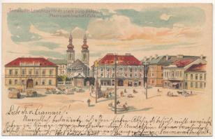 1899 (Vorläufer) Temesvár, Timisoara; Losonczy tér, szerb püspöki palota. Corvina könyvkereskedés kiadása / square, Serbian bishop's palace. litho