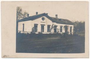 1918 Hosszúmező, Campulung la Tisa (Máramaros); vasútállomás / railway station. photo (EK)
