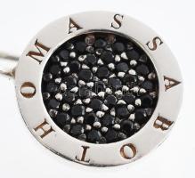 Thomas Sabo ezüst (Ag) design fülbevaló, apró fekete kövekkel. Jelzett, bruttó: 5,6 g