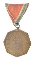 1898. Edison Kerékpár Egyesület kétoldalas bronz díjérem mellszalaggal (50mm) T:1- kis patina