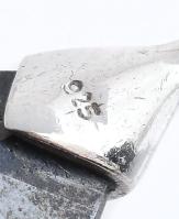 Ezüst (Ag) lógós fülbevalópár fekete kövekkel. Jelzett, bruttó: 5 g