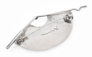 Ezüst(Ag) bross, jelzett, 4×9 cm, nettó: 14,6 g