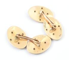 Mandzsettagomb-pár, felirattal, sérült