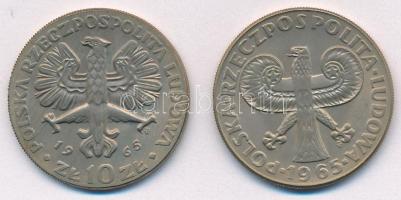 Lengyelország 1965. 10Zl CuNi "700 éves Varsó" (2xklf) T:1 karc
Poland 1965. 10 Zlotych C...