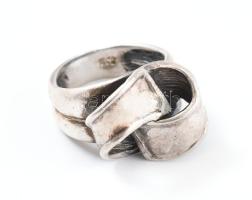Ezüst (Ag) masnis gyűrű. Jelzett, nettó: 10,7 g, m: 57