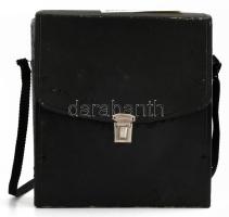 Szovjet/orosz katonai távcső, éjjellátó, tokkal, egyik lencséje mozog