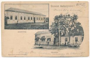 1903 Székelyhíd, Sacueni; Járásbíróság, városháza. Kohn Sámuel kiadása / county court, town hall (fl)