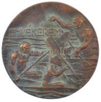 ~1930-1950. Magyar Kajakkenu Szövetség kétoldalas bronz emlékérem (80mm) T:1- patina
