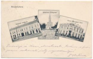 Érmihályfalva, Valea lui Mihai; Nemzeti szálloda, Katolikus templom, Grosz Hermánn háza és üzlete / hotel, church, shop (EK)