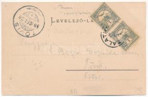 1901 Zalatna, Zlatna; Posta utca. Folberth Vilmos kiadása / street view (EK)