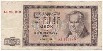 Német Demokratikus Köztársaság 1964. 5M KB 861949 T:III- German Democratic Republic 1964. 5 Mark KB 861949 C:VG Krause 22