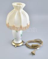 Herendi porcelán kézzel festett asztali lámpa. Új vezetékkel, búrával, réz talppal 36 cm