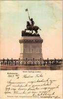 1907 Kolozsvár, Cluj; Szent György szobor. Schuster Emil kiadása / statue (EK)
