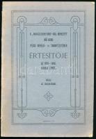 A "Miasszonyunk"-ról Nevezett Női Rend Pécsi Nevelő- és Tanintézetének Értesítője az 1913-1914. iskolai évről. Pécs, 1914, Dunántúl Nyomda-Rt. Kiadói papírkötés, a gerincen szakadással.