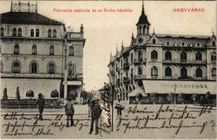 1911 Nagyvárad, Oradea; Pannonia szálloda és Emke kávéház / cafe, hotel