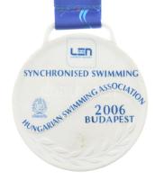 2006. "Úszó-Európa-bajnokság" Herendi porcelán szinkronszúszó díjérem szalaggal, bronzérem...