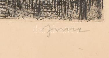 Imre István (1918-1983): Mátyás-templom, Budapest. Rézkarc, papír, jelzett, feltekerve, törésnyomokk...